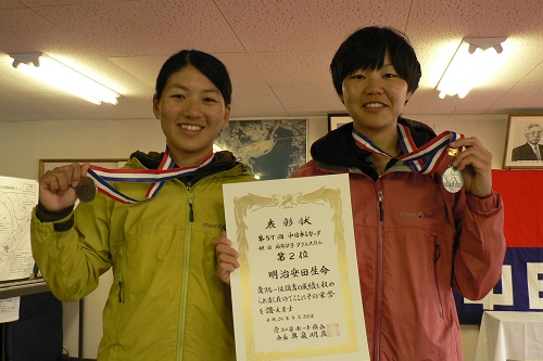 中日本レガッタ　女子ダブルスカル　2位