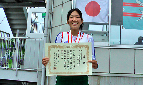 第60回全日本社会人選手権 女子シングルスカル(首藤) 銀メダル獲得