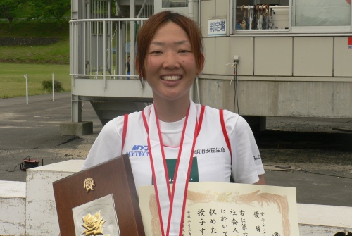 全日本社会人選手権 女子シングルスカル(首藤)　見事優勝!