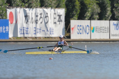 全日本選手権 女子シングルスカル(福本) ラストスパート