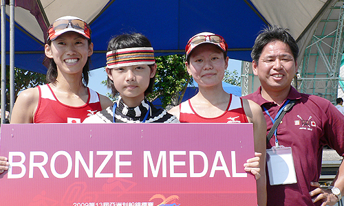 女子軽量級ダブルスカル　銅メダル獲得