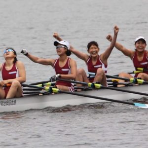 全日本社会人選手権　女子舵手無しクオドルプル(四人漕ぎ)　優勝 S木野田沙帆子　3領木暦　2首藤 多佳子　B加藤笑 ※デンソーなど強豪チームを抑え見事優勝し、同種目3連覇達成!