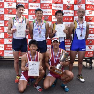 〈男子ダブルスカル〉優勝 メンバー（明治安田生命A） S陶山　B是澤